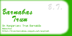 barnabas trum business card